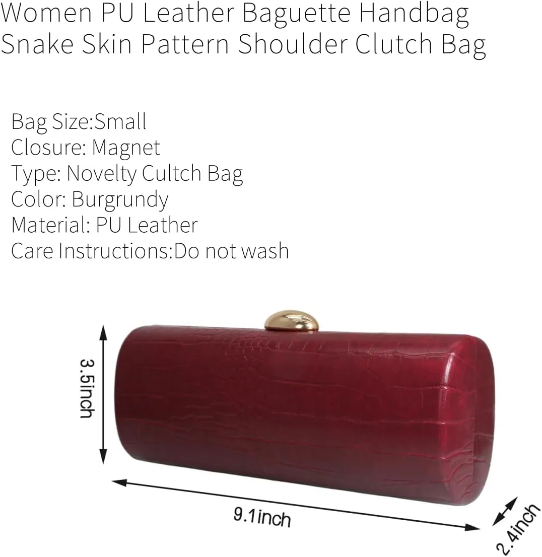 Women PU Leather Long Handbag Snake Skin Pattern Shoulder Clutch Bag Special Brown Casual Evening Purse Bag