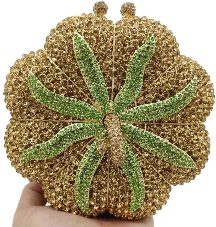 Women Rhinestone Pumpkin Novelty Purse Shining Handbag Cute Shoulder Clutch Bag For Party Festival Banquet