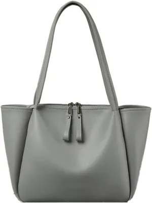 Womens Large Work Tote Bag Soft PU Leather Shoulder Satchel Casual Messenger Handbag Travel Top Handle Purse