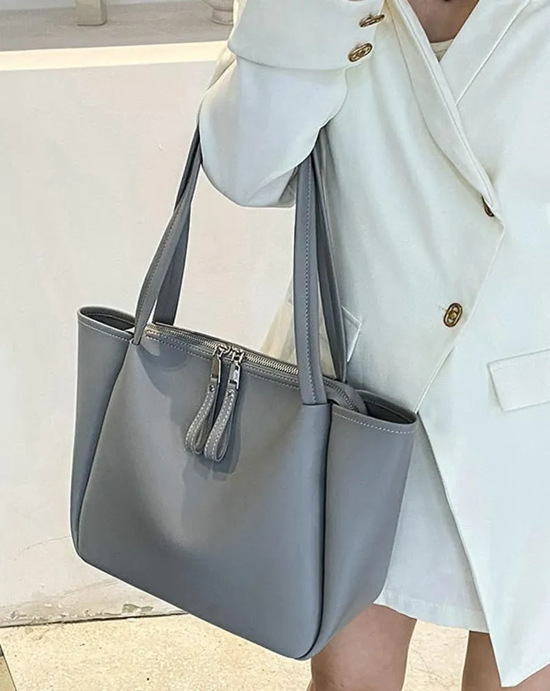 Womens Large Work Tote Bag Soft PU Leather Shoulder Satchel Casual Messenger Handbag Travel Top Handle Purse