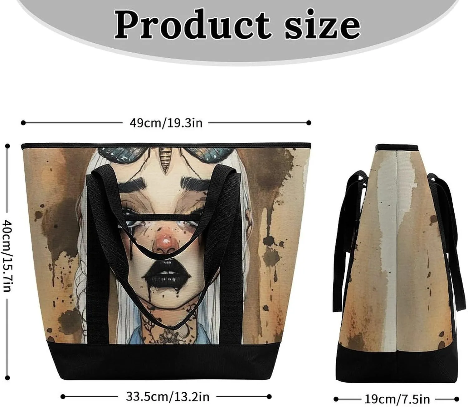 Women's Oversized Thermal Tote Bag Insulated One Shoulder Shopping Carrier