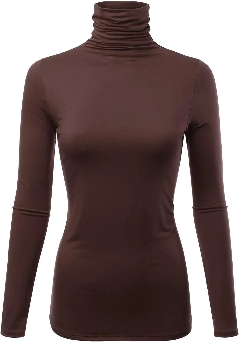 Womens Premium Long Sleeve Turtleneck Lightweight Pullover Top Sweater (S-3X, Made in USA)