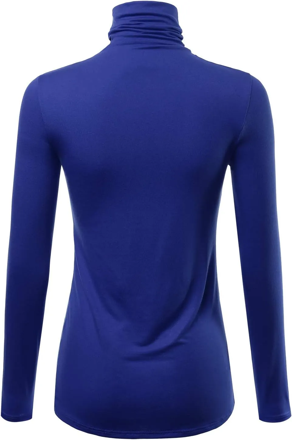Womens Premium Long Sleeve Turtleneck Lightweight Pullover Top Sweater (S-3X, Made in USA)