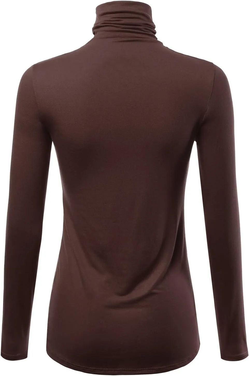 Womens Premium Long Sleeve Turtleneck Lightweight Pullover Top Sweater (S-3X, Made in USA)