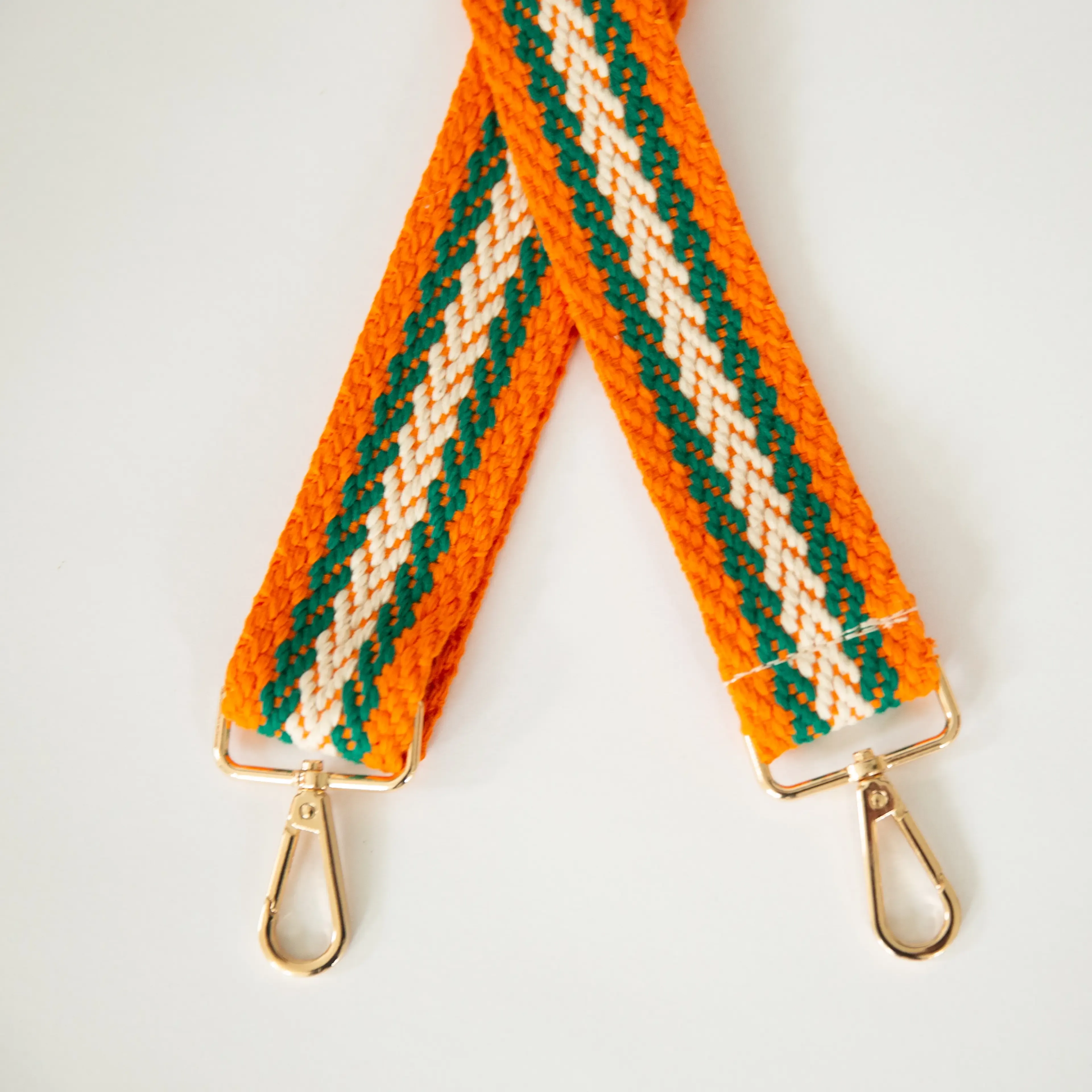 Woven Orange Guitar Style Adjustable Strap
