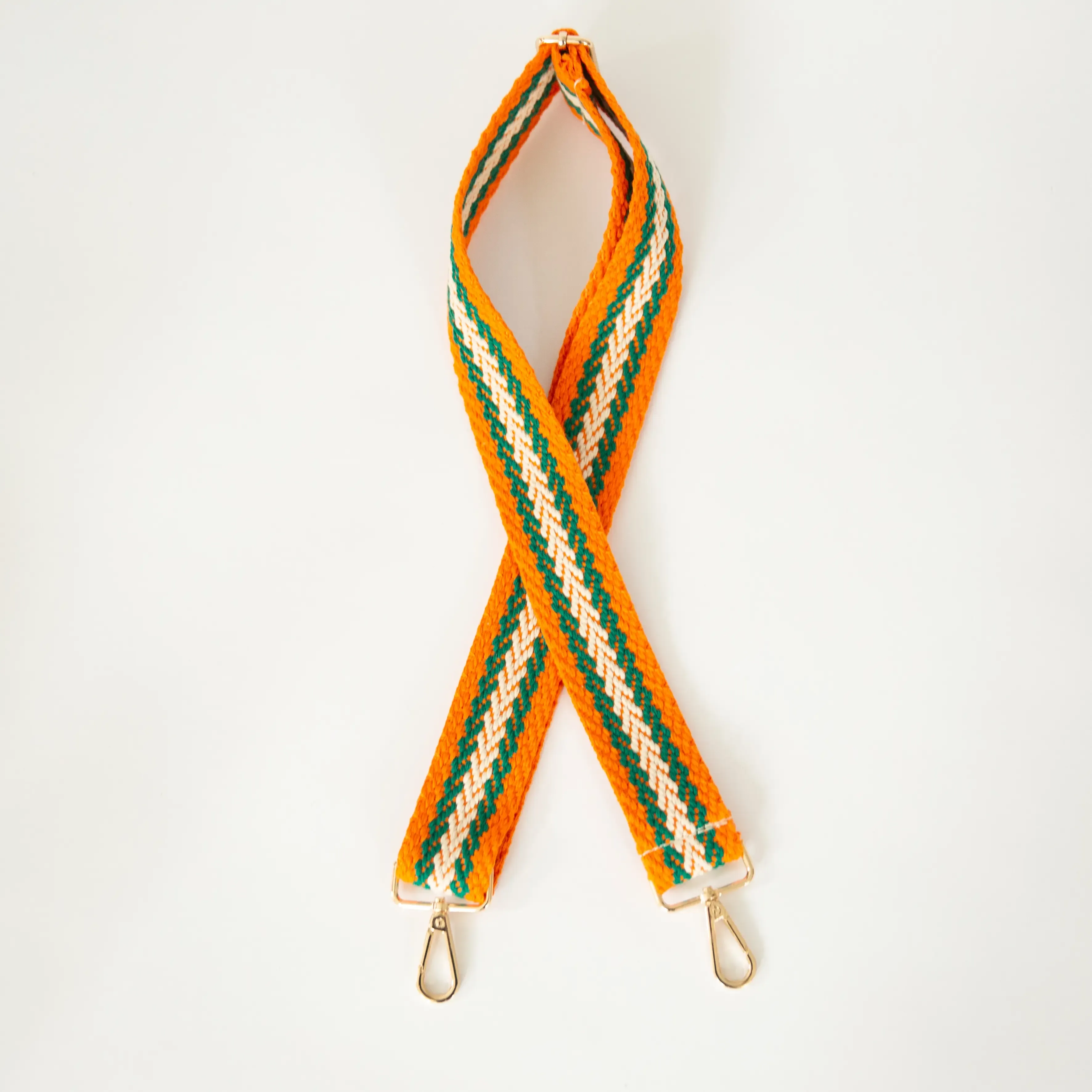 Woven Orange Guitar Style Adjustable Strap
